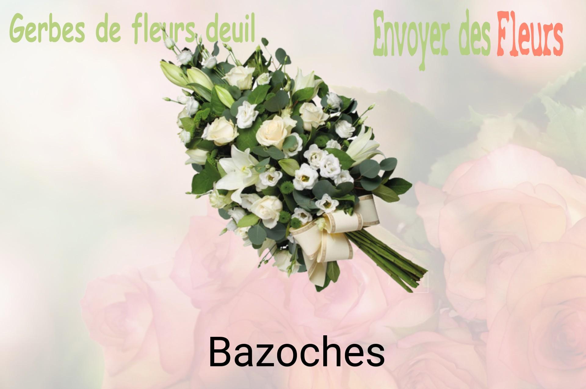 Gerbe de fleurs de deuil livrée à Bazoches